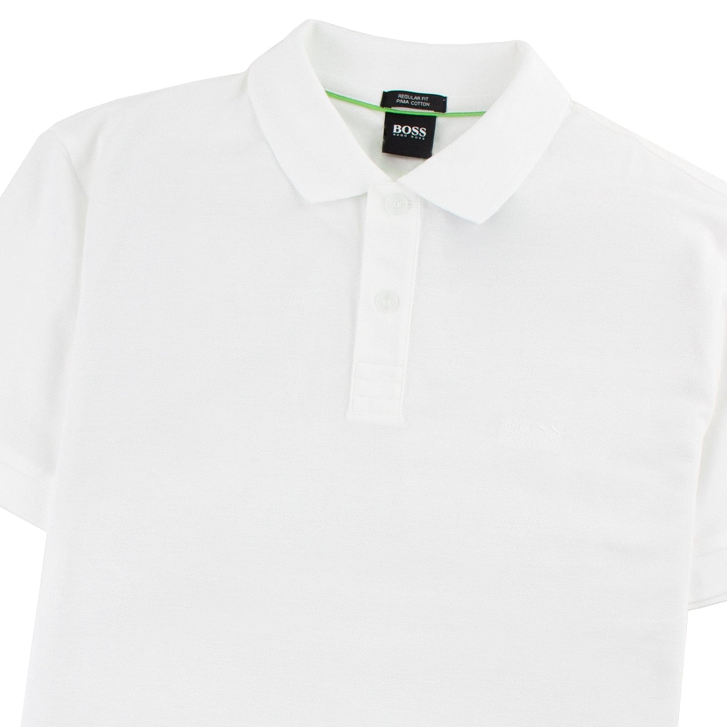 Hugo Boss Regular-fit Polo Shirt In Pima-cotton White