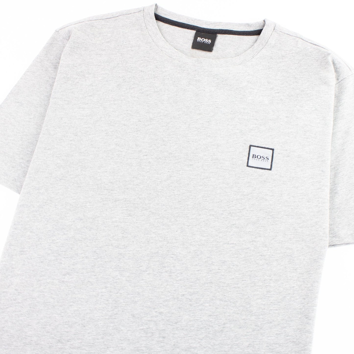 Hugo Boss Crew-neck T-shirt In Single-jersey Cotton Grey