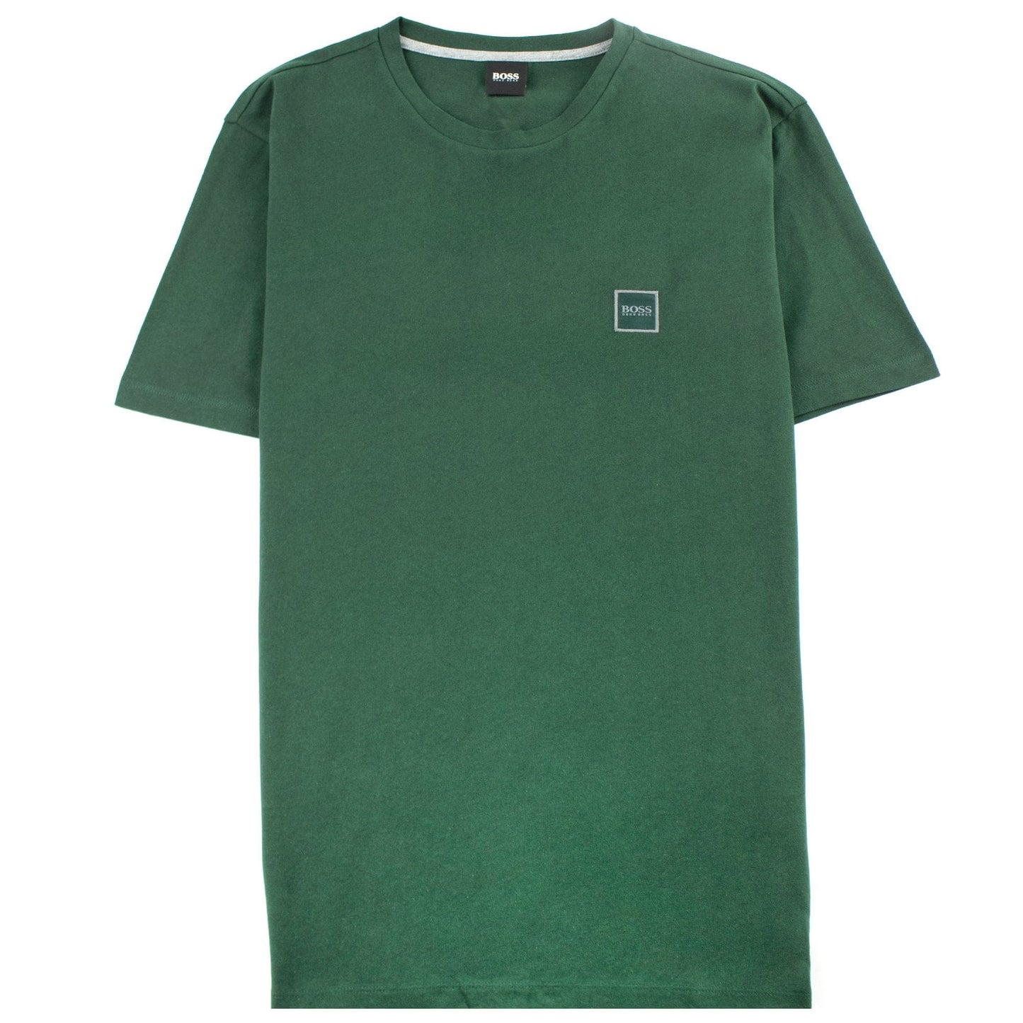 Hugo Boss Crew-neck T-shirt In Single-jersey Cotton Green