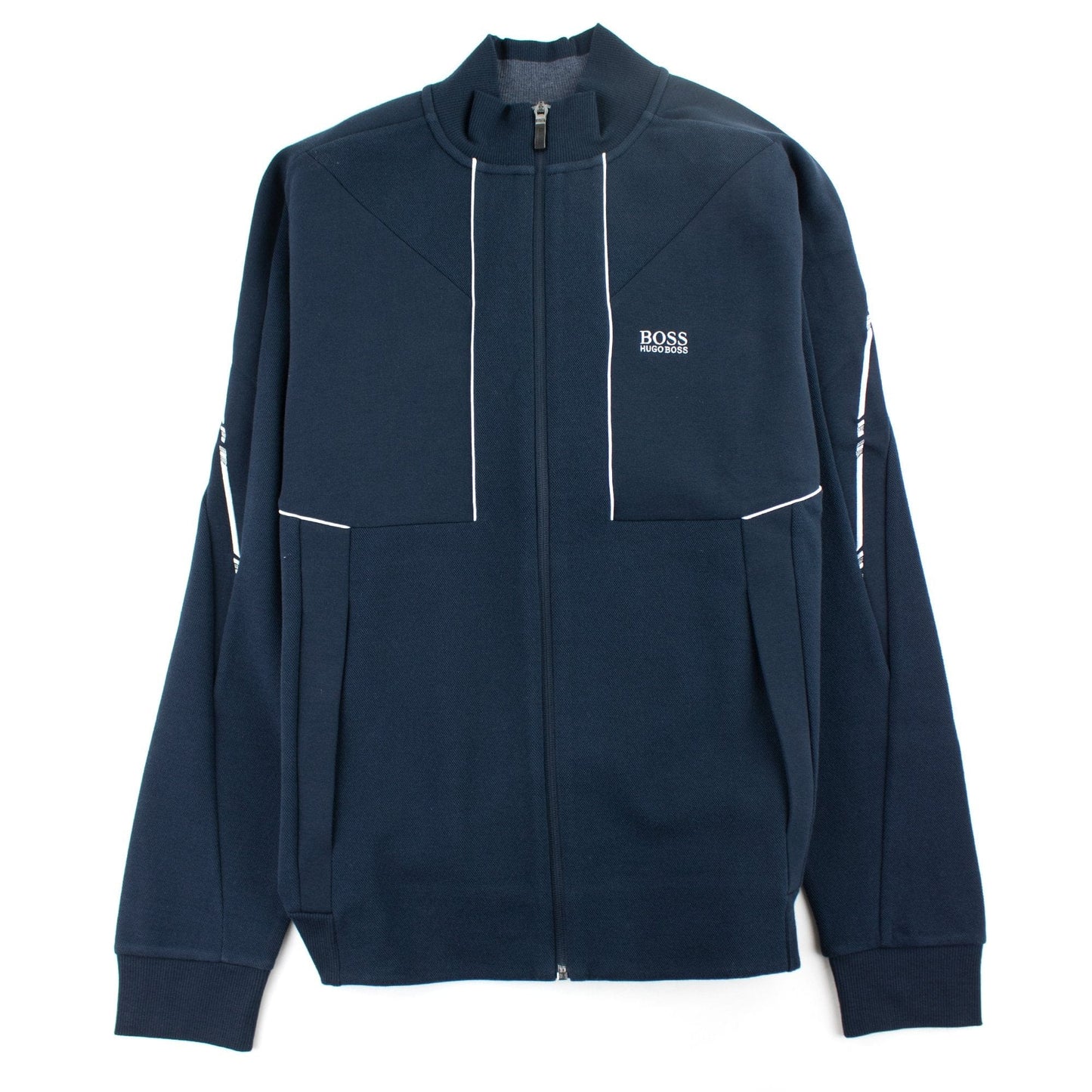 Hugo Boss Regular-fit Sweatshirt With Embroidered Logo Dark Blue