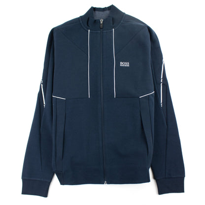 Hugo Boss Regular-fit Sweatshirt With Embroidered Logo Dark Blue