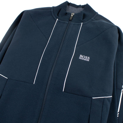 Hugo Boss Regular-fit Sweatshirt With Embroidered Logo Dark Blue