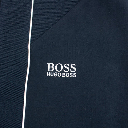 Hugo Boss Regular-fit Sweatshirt With Embroidered Logo Dark Blue
