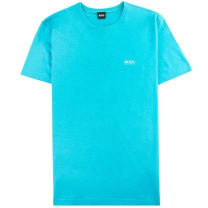Hugo Boss Regular-fit T-shirt With Contrast Logo Blue