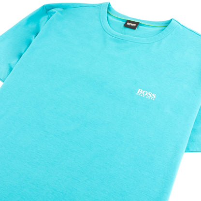 Hugo Boss Regular-fit T-shirt With Contrast Logo Blue