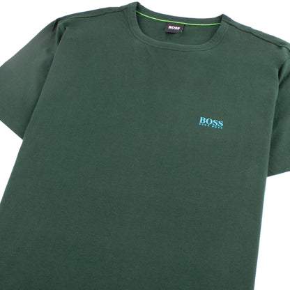 Hugo Boss Regular-fit T-shirt With Contrast Logo Green