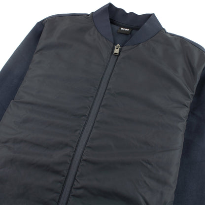 Hugo Boss Zip-through Sweatshirt With Padded Front Dark Blue