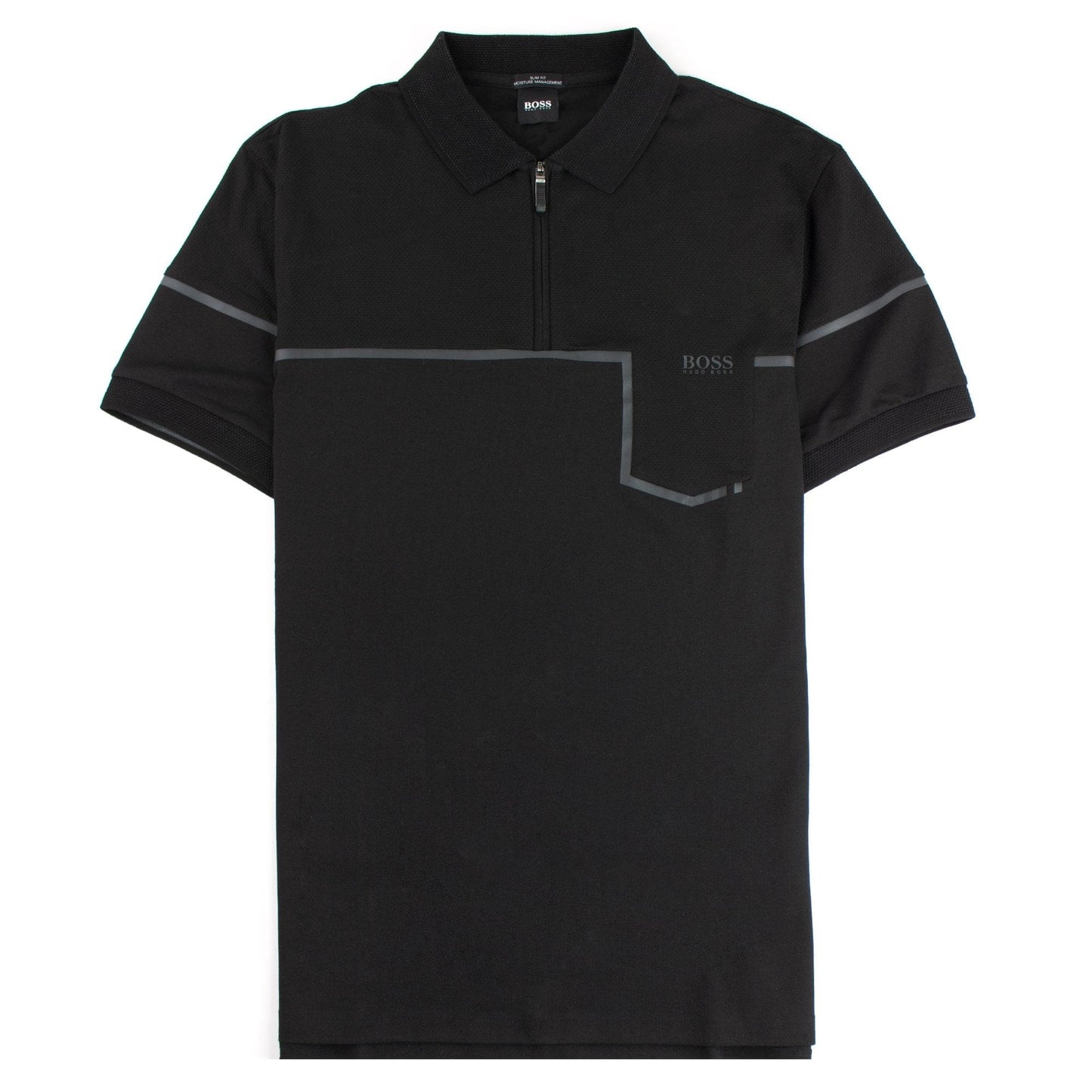 Hugo Boss Slim-fit Philix Polo Shirt In Cotton Black
