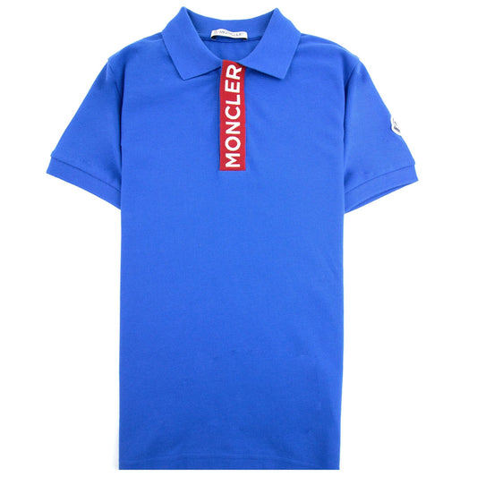 Moncler Junior Maglia Manica Short Sleeve Polo Shirt Blue 711