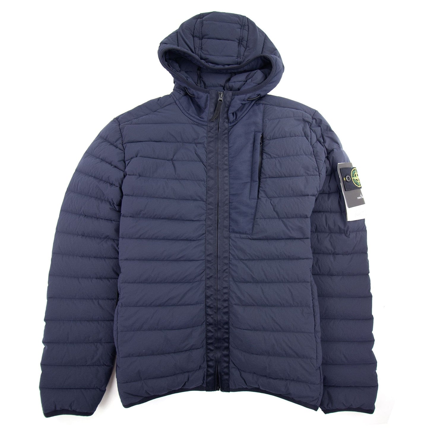 Stone Island 41225 Loom Woven Down Chambers Stretch Nylon-tc Jacket Navy Blue V0020