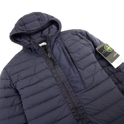 Stone Island 41225 Loom Woven Down Chambers Stretch Nylon-tc Jacket Navy Blue V0020
