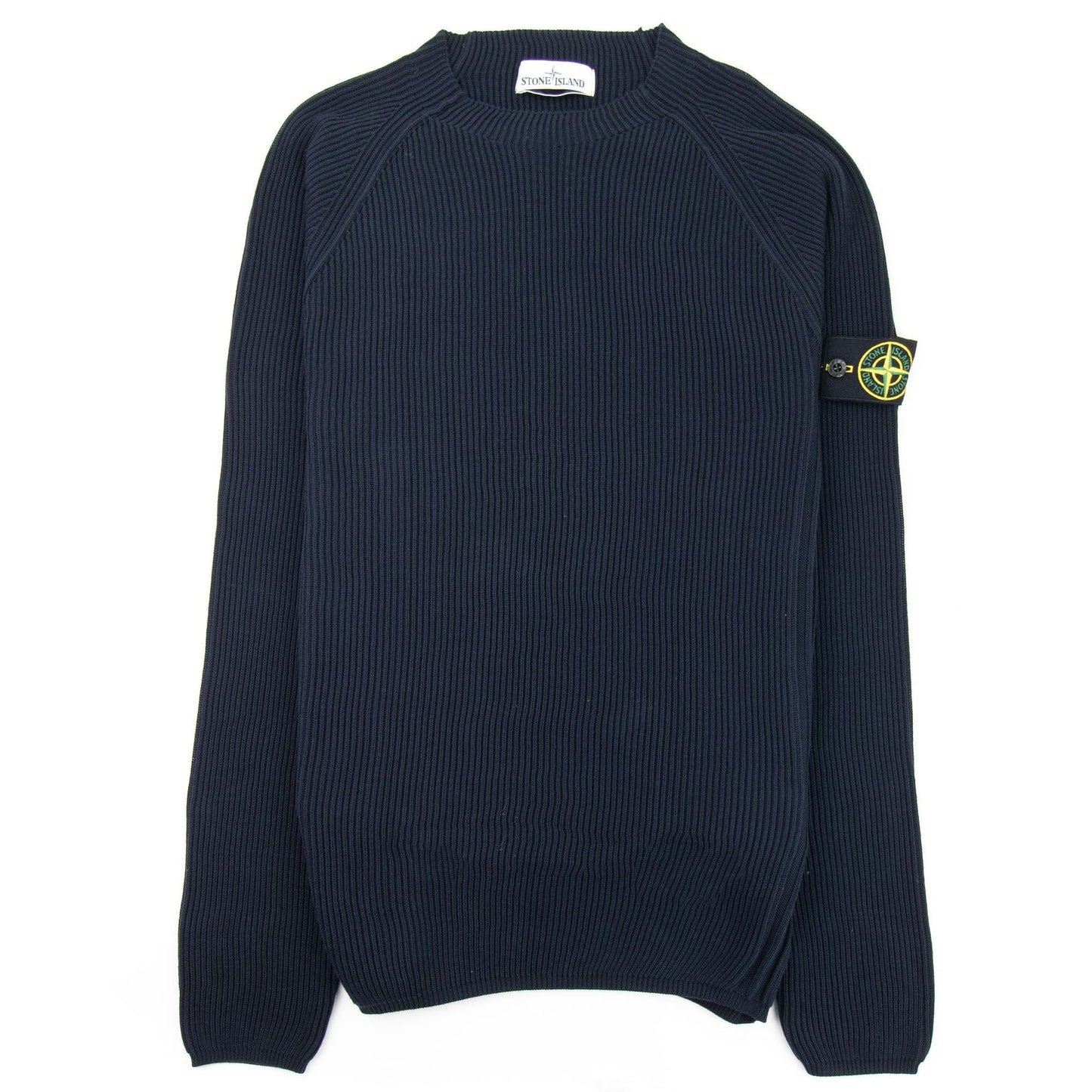 Stone Island Ribbed Knitted Sweater Navy Blue V0020