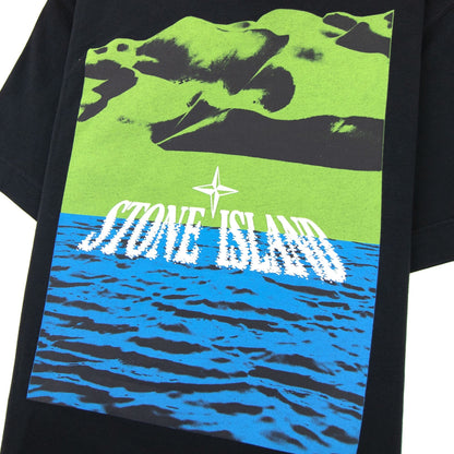 Stone Island Junior Digital Landscape T-shirt Black V0029