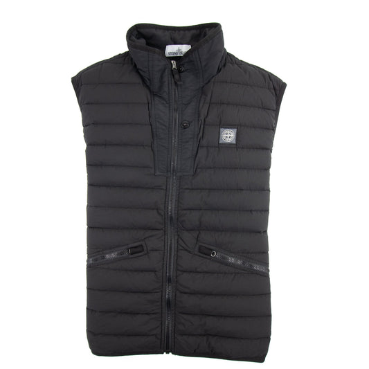Stone Island Woven Pin Gilet Black V0029