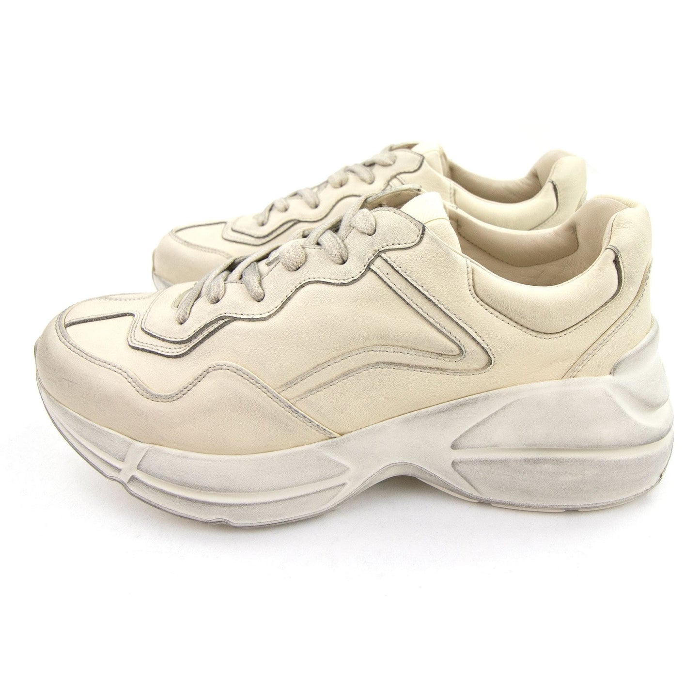 Gucci Rhyton Leather Sneaker Ivory 9522