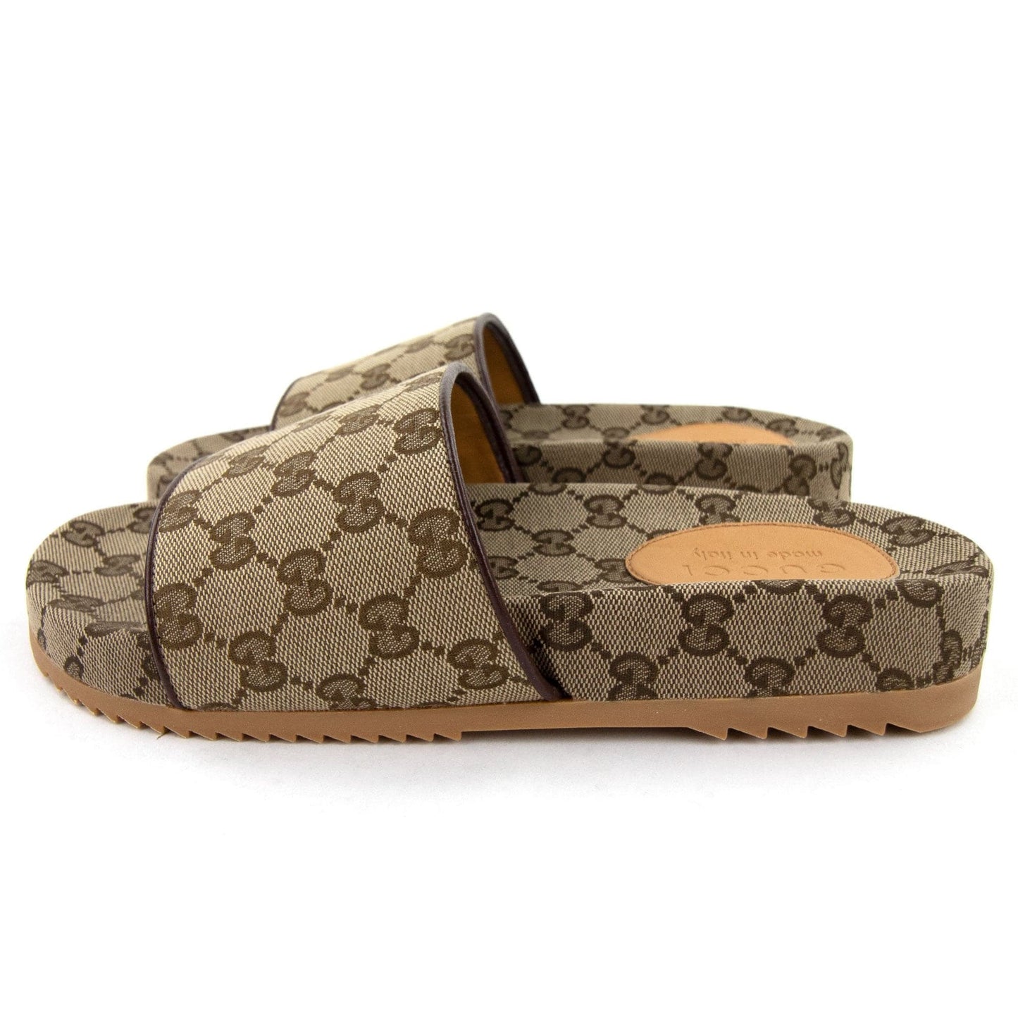 Gucci GG Canvas Slides Beige