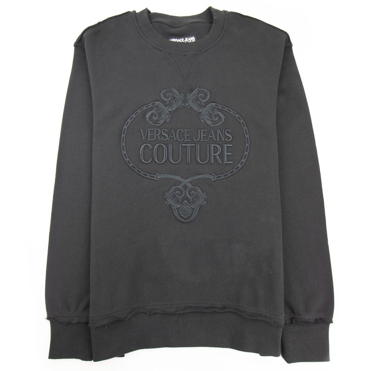 Versace Jeans Couture Felpa Sweat Embossed Logo Black