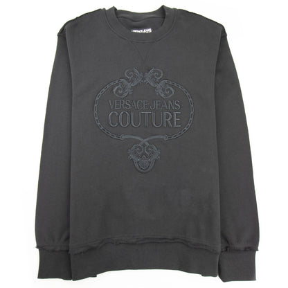Versace Jeans Couture Felpa Sweat Embossed Logo Black