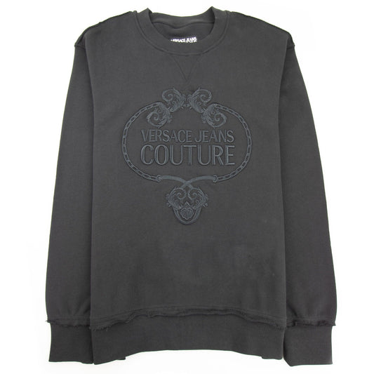Versace Jeans Couture Felpa Sweat Embossed Logo Black