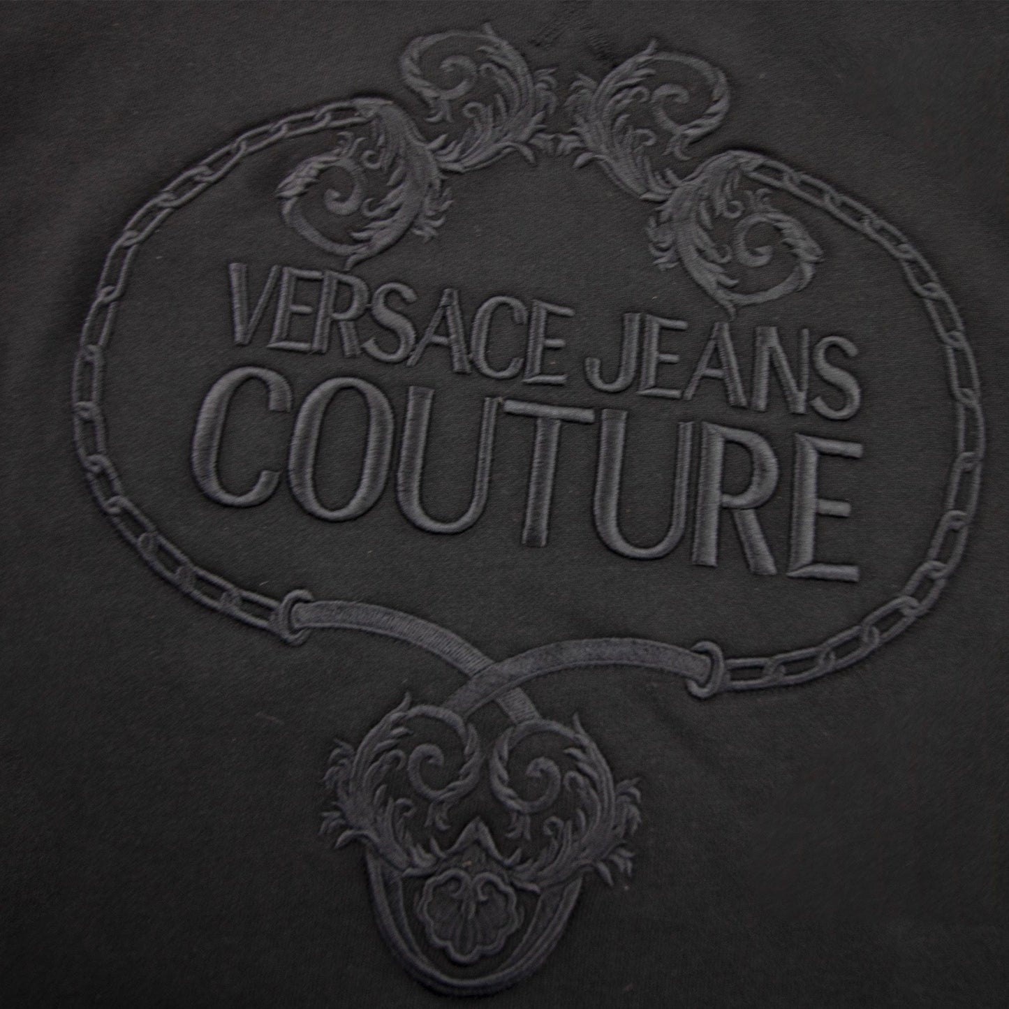 Versace Jeans Couture Felpa Sweat Embossed Logo Black