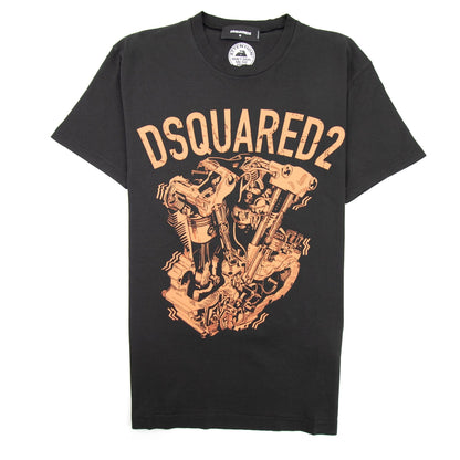 Dsquared2 Graphic Engine Print T-Shirt Black