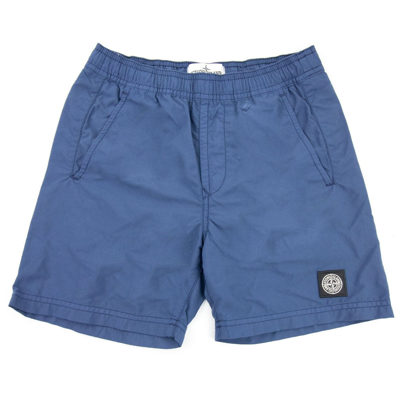 Stone Island Junior Logo Swim Shorts Navy Blue V0024
