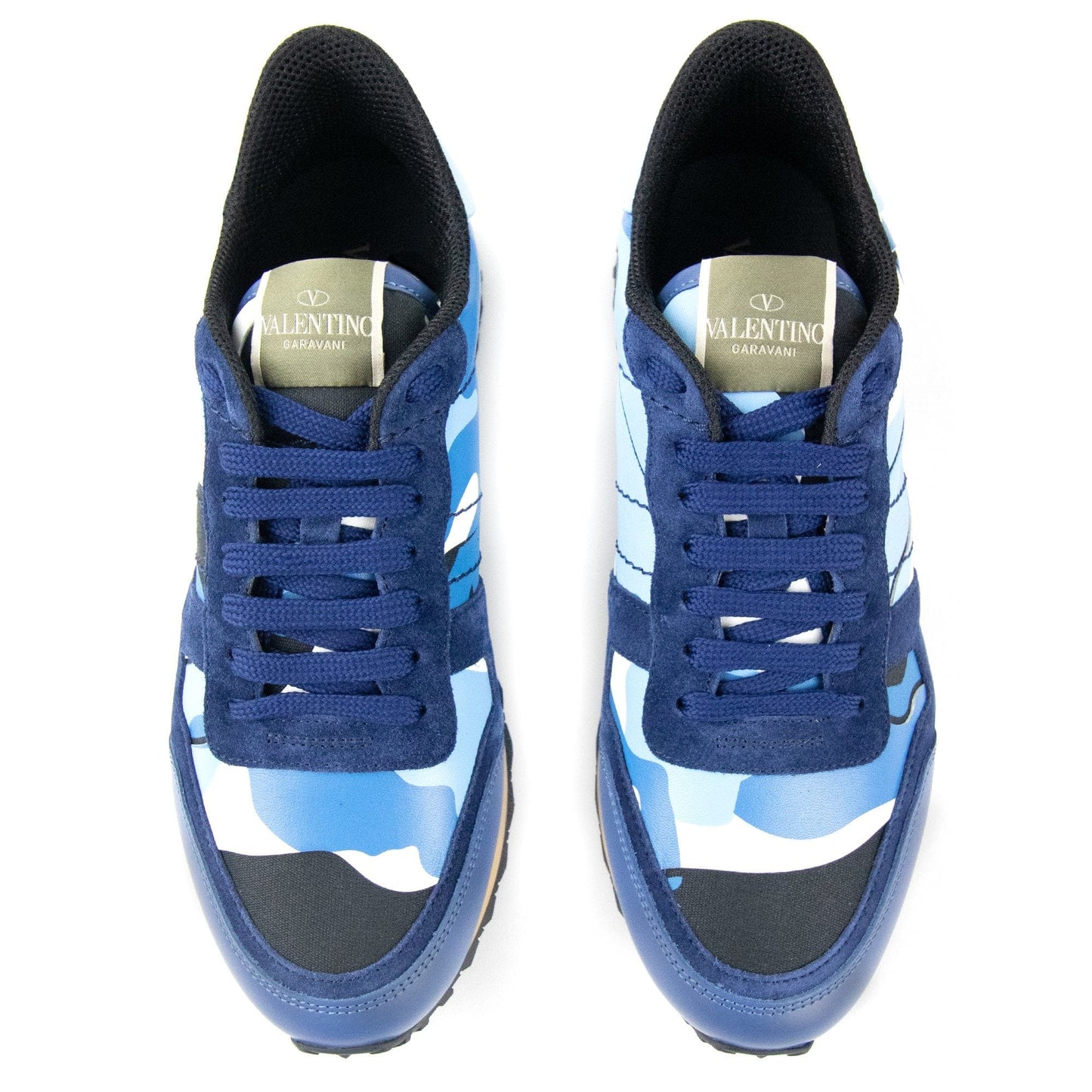 Valentino Camo Rockrunner Sneaker Light Blue 57F