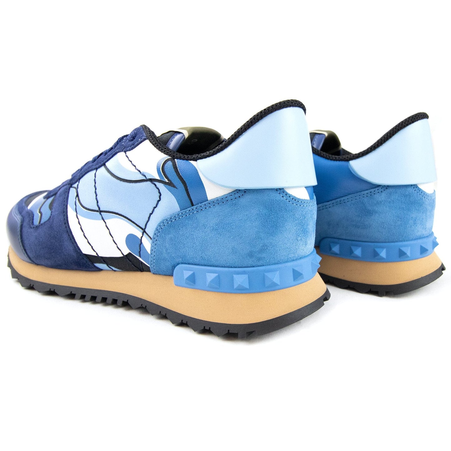 Valentino Camo Rockrunner Sneaker Light Blue 57F