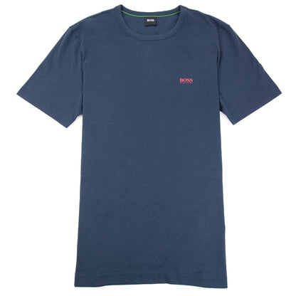 Hugo Boss Regular-fit T-shirt With Contrast Logo Blue