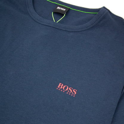Hugo Boss Regular-fit T-shirt With Contrast Logo Blue