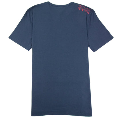 Hugo Boss Regular-fit T-shirt With Contrast Logo Blue