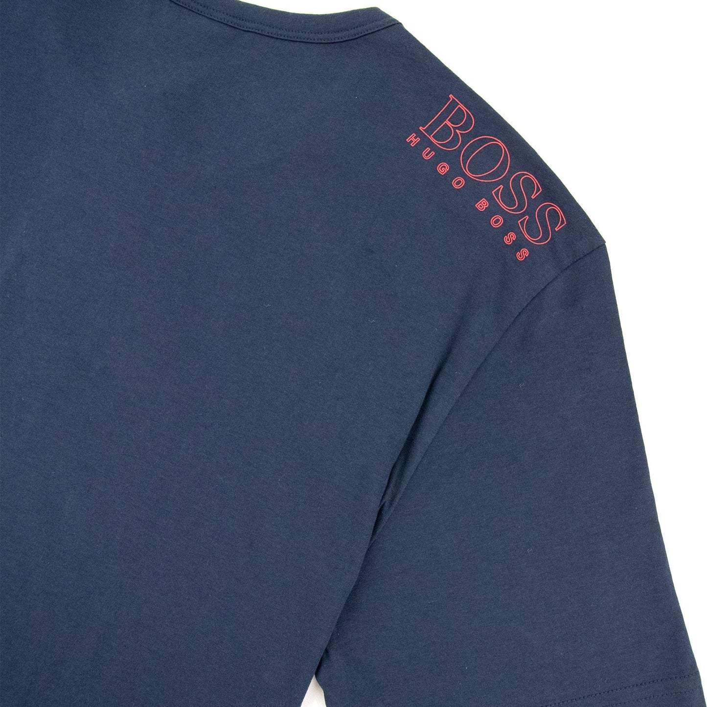 Hugo Boss Regular-fit T-shirt With Contrast Logo Blue