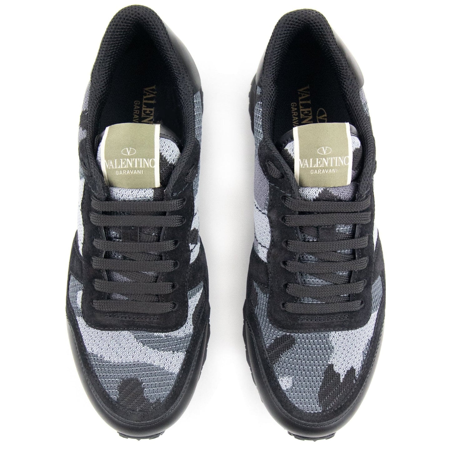 Valentino Mesh Fabric Camouflage Sneaker Nero 52V