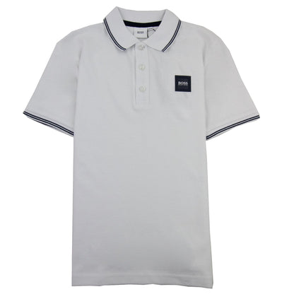 Hugo Boss Kids Square Logo S/s Polo White