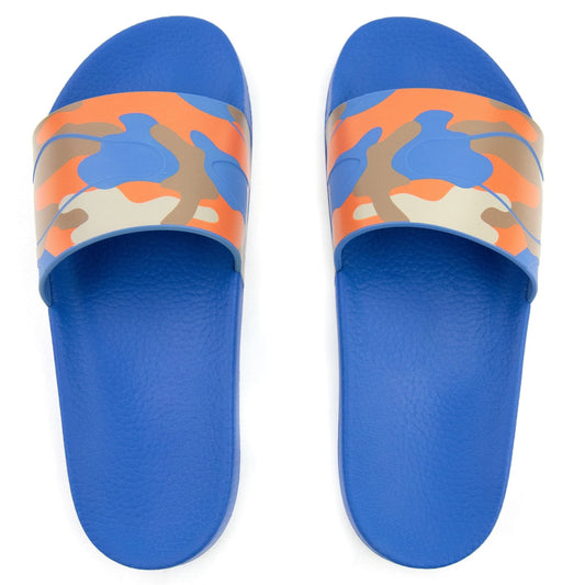 Valentino Camo Sandel Slides Blue Camo