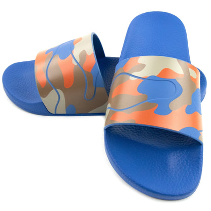 Valentino Camo Sandel Slides Blue Camo