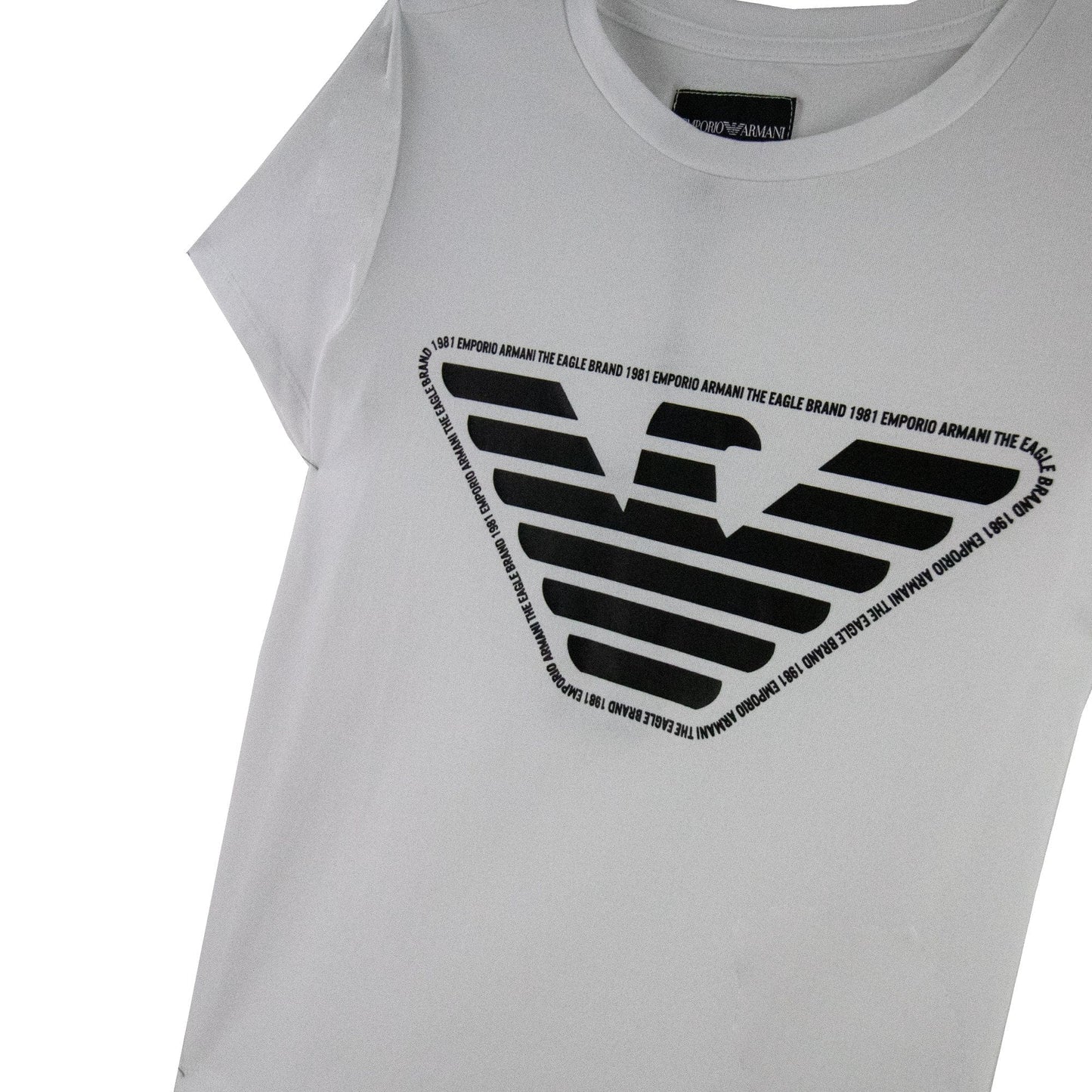 Emporio Armani Jnr Eagle Logo T Shirt White 100