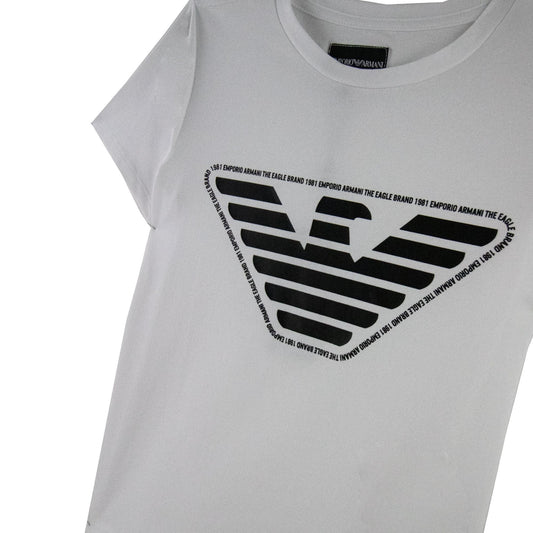 Emporio Armani Jnr Eagle Logo T Shirt White 100