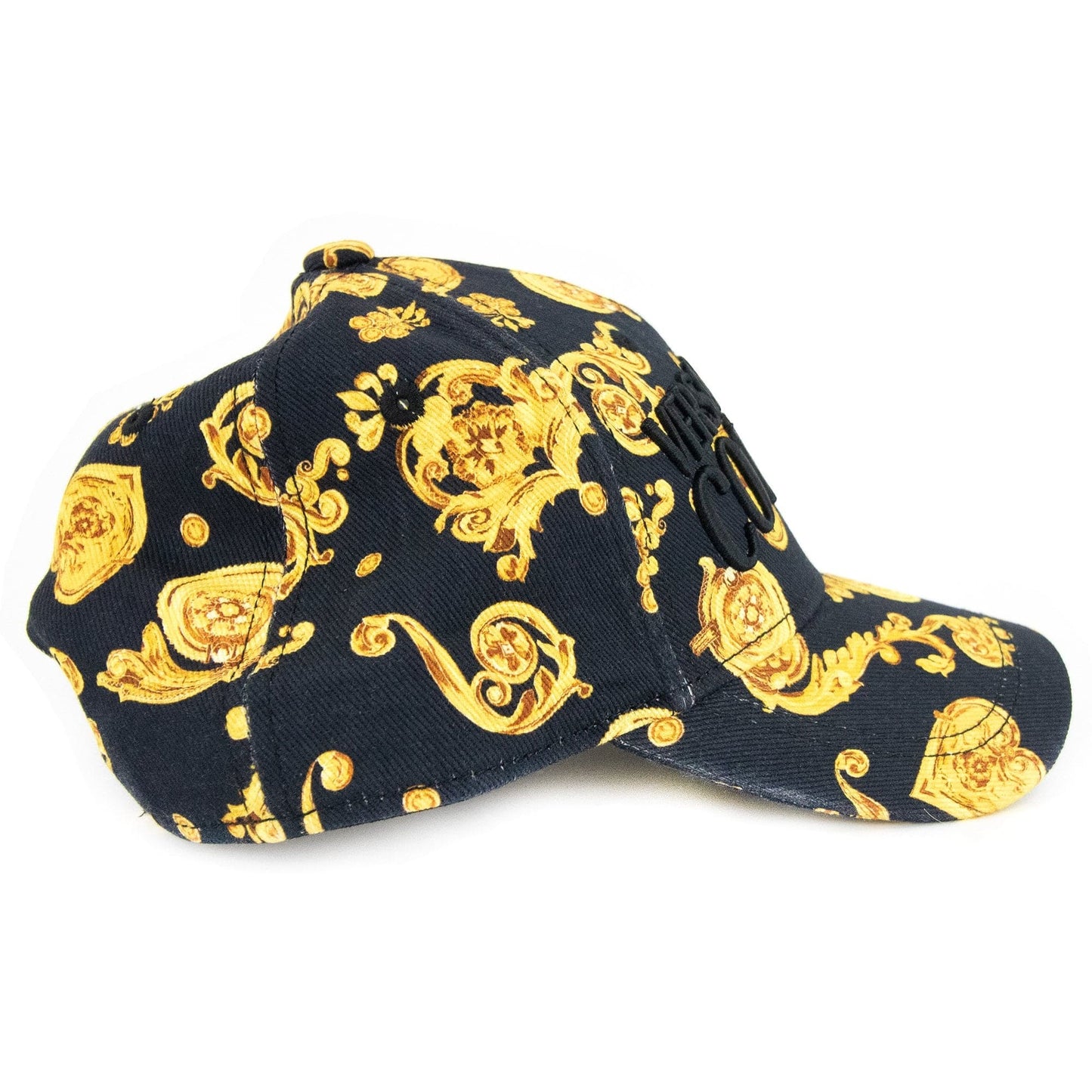 Versace Jeans Couture Baroque Jewels Print Baseball Cap Black 899