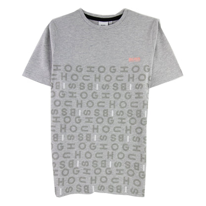 Hugo Boss Kids Multi Logo T Shirt Grey