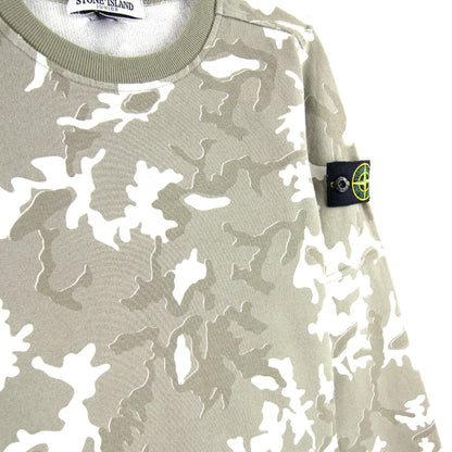 Stone Island Junior Camouflage Printed Sweatshirt Beige V0090