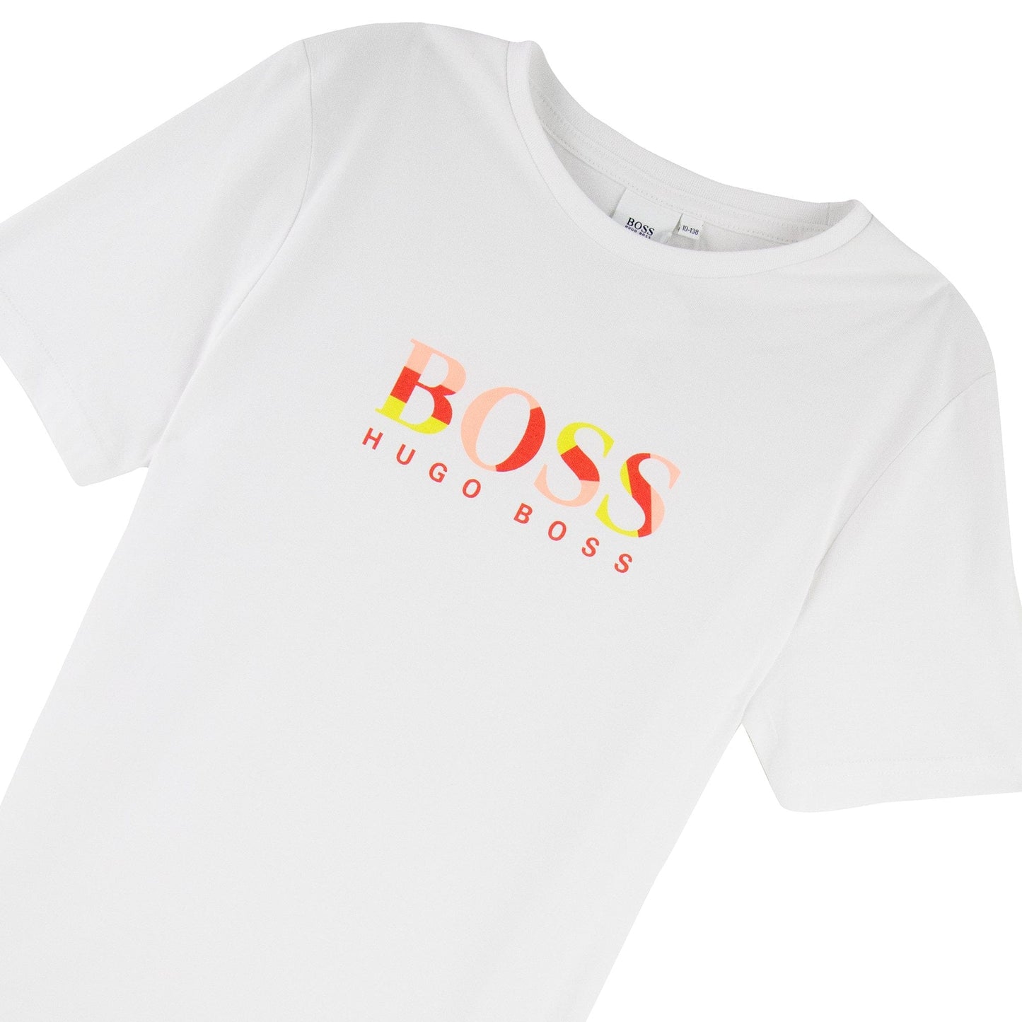 Hugo Boss Kids Multi Chest Logo T Shirt White