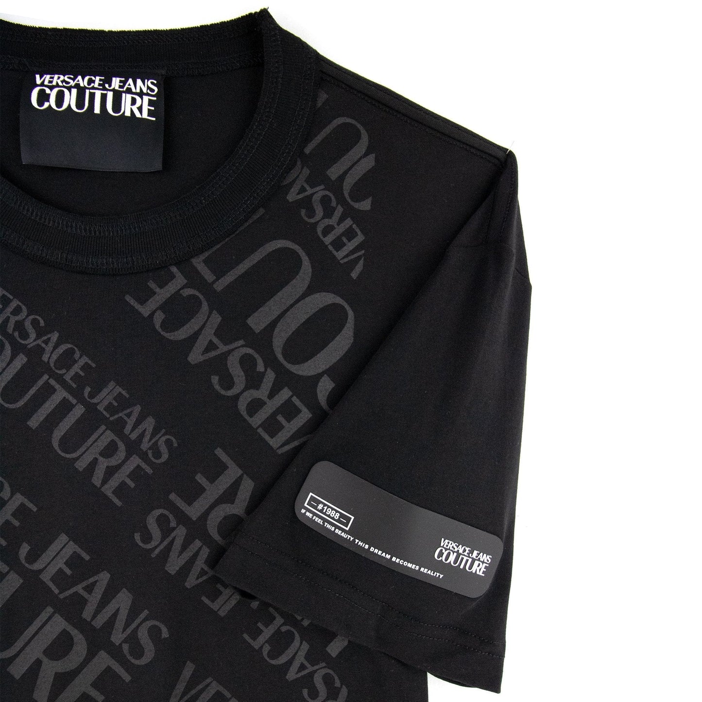 Versace Jeans Couture Writing Logo T-Shirt Black