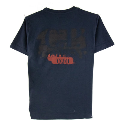 C.P. Company Undersixteen Spray Logo T Shirt Navy 888