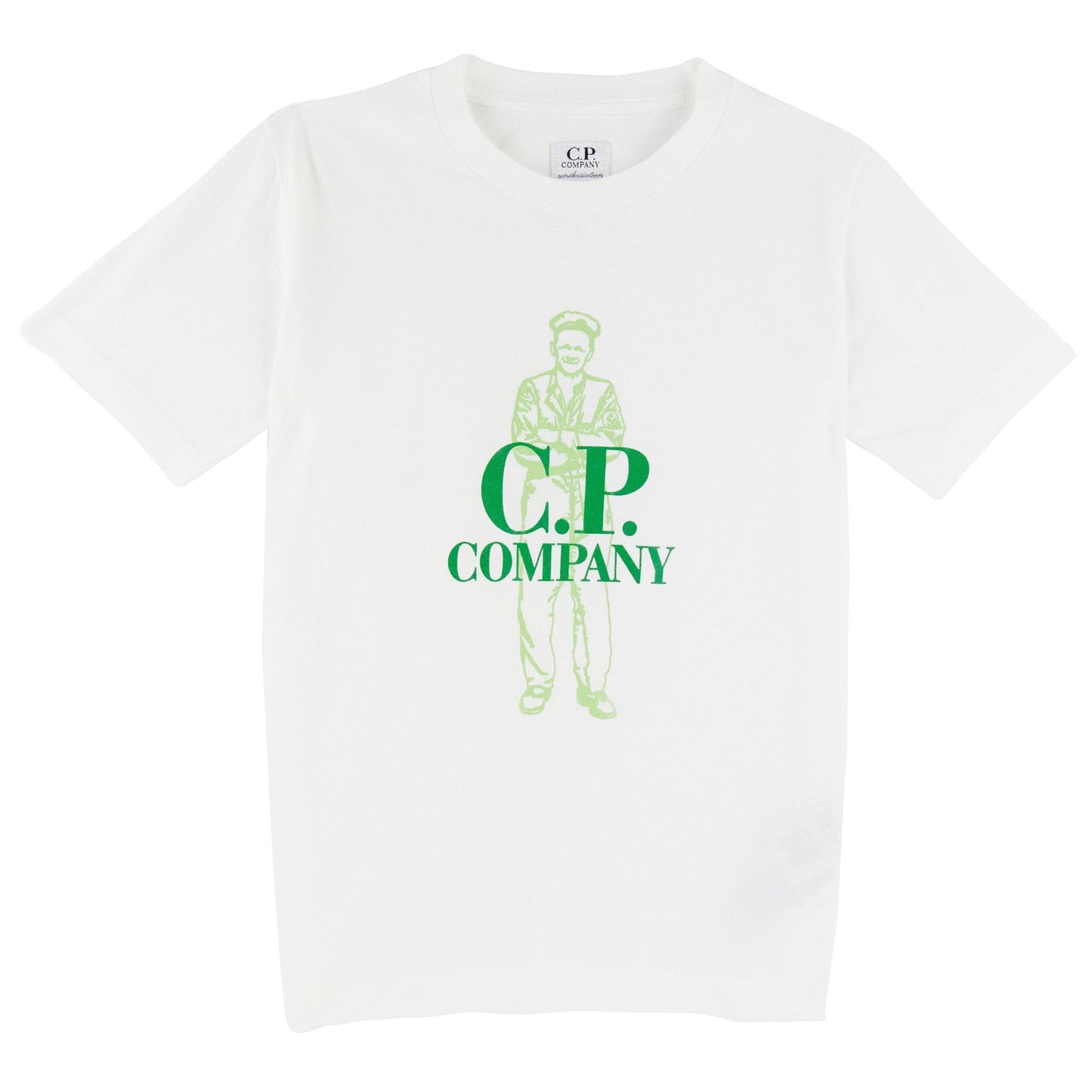 C.P. Company Undersixteen Worker Logo T-shirt White 103