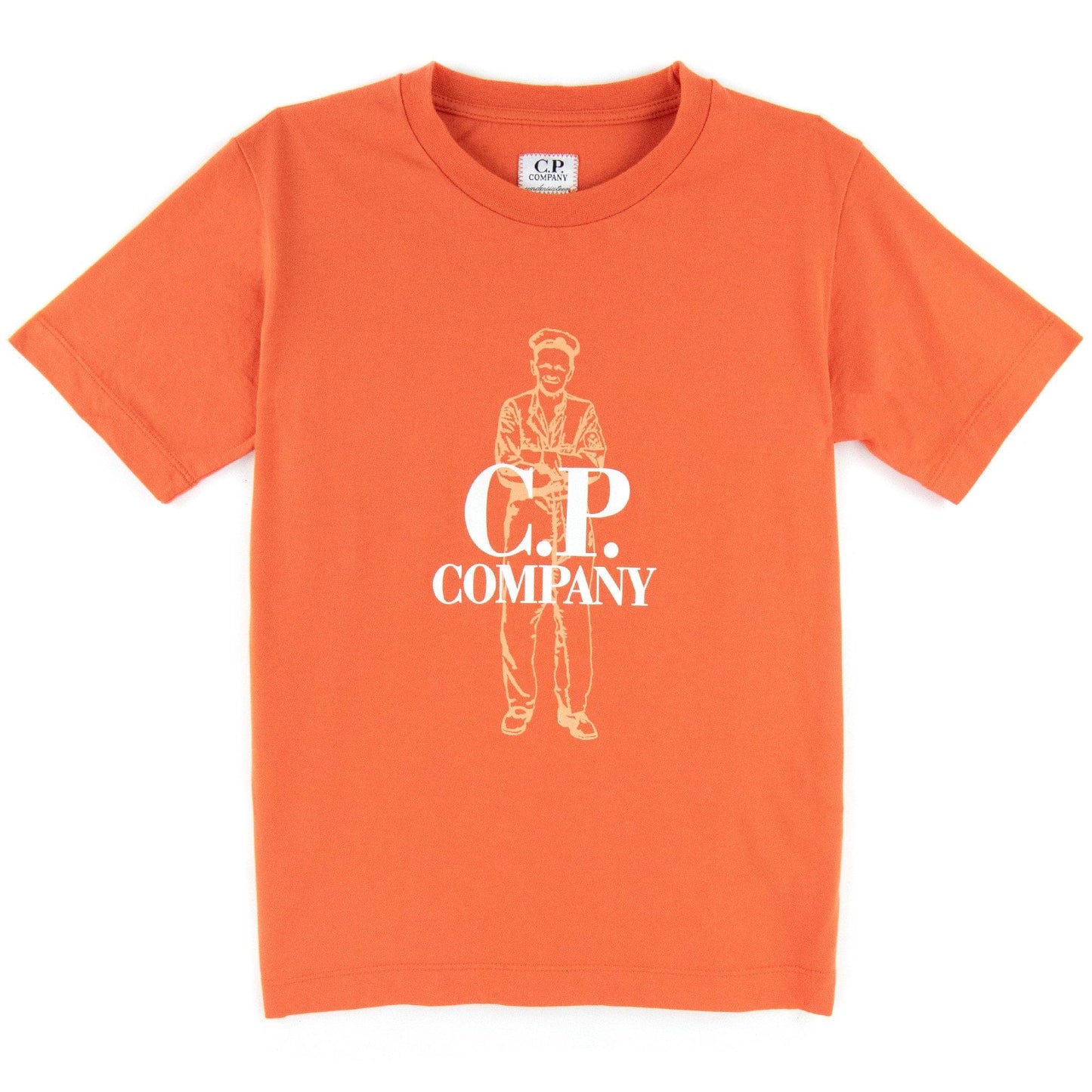 C.P. Company Undersixteen Worker Logo T-shirt Spicy Orange 499