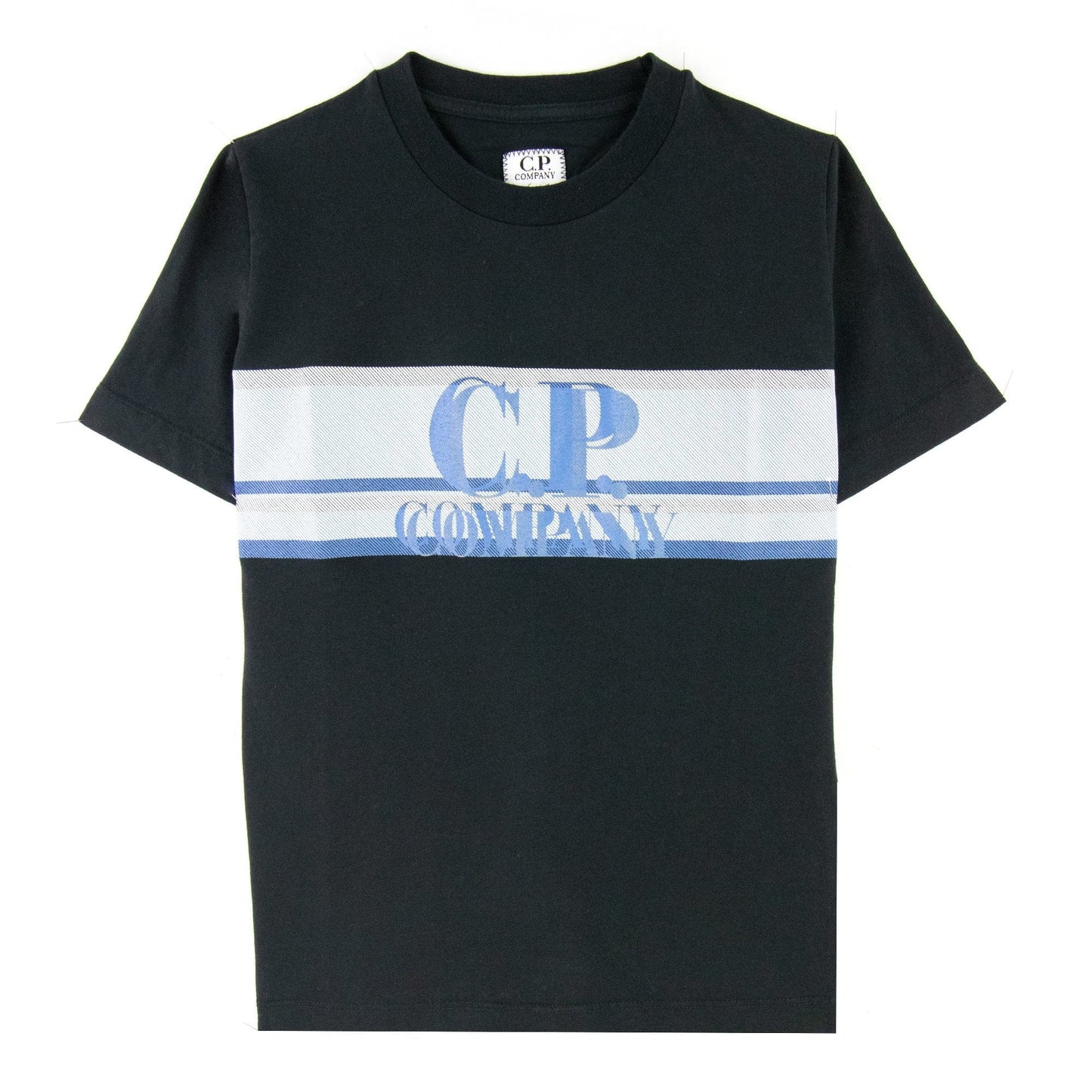 C.P. Company Undersixteen Overlay Logo T Shirt Black 999