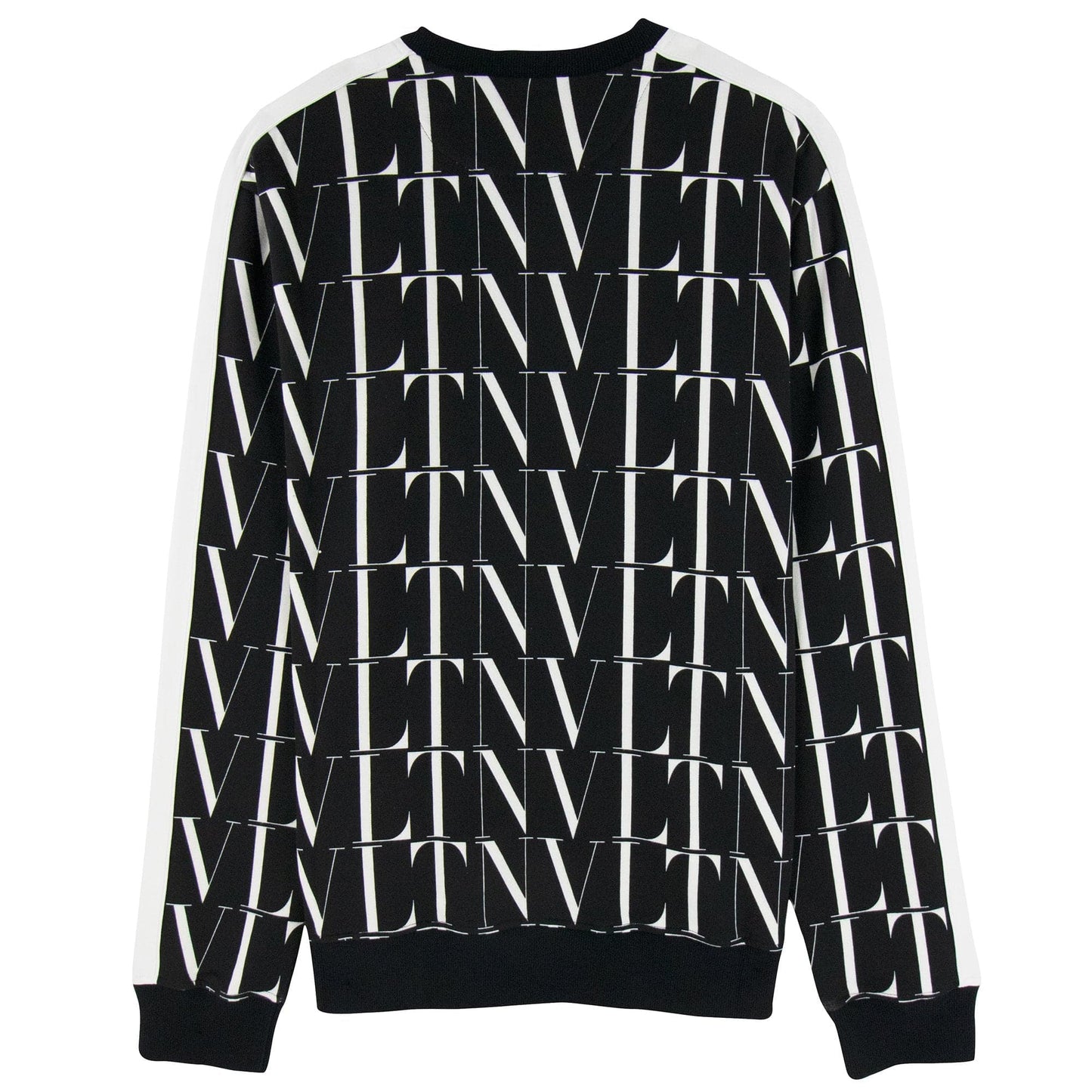 Valentino Logo Pattern Contrast Tape Stretch Sweatshirt Black/white