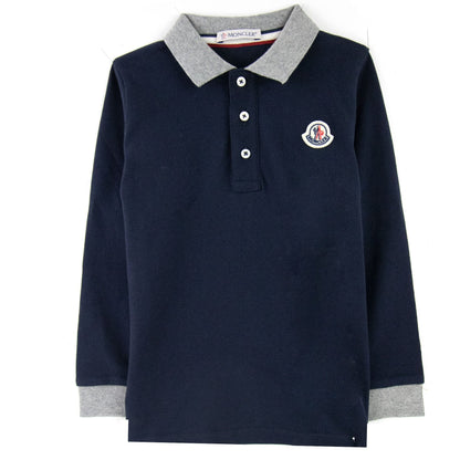 Moncler Junior Maglia Manica L/s Polo Navy 778