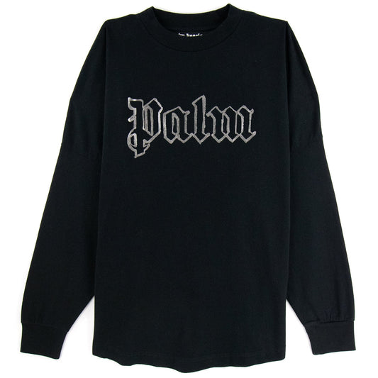 Palm Angels Blank Logo L/S T Shirt Black/metal